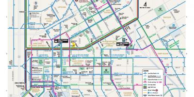 Dallas autobusových liniek mapu