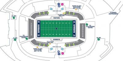 Cowboys stadium parkovanie mapu