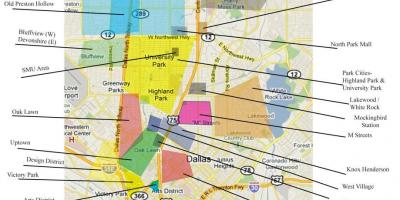 Mapu Dallas štvrtí
