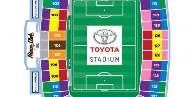 Mapa Toyota Štadión Dallas