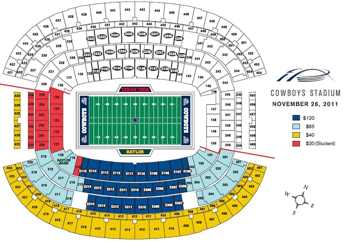 Dallas Cowboys stadium sídlo mapu