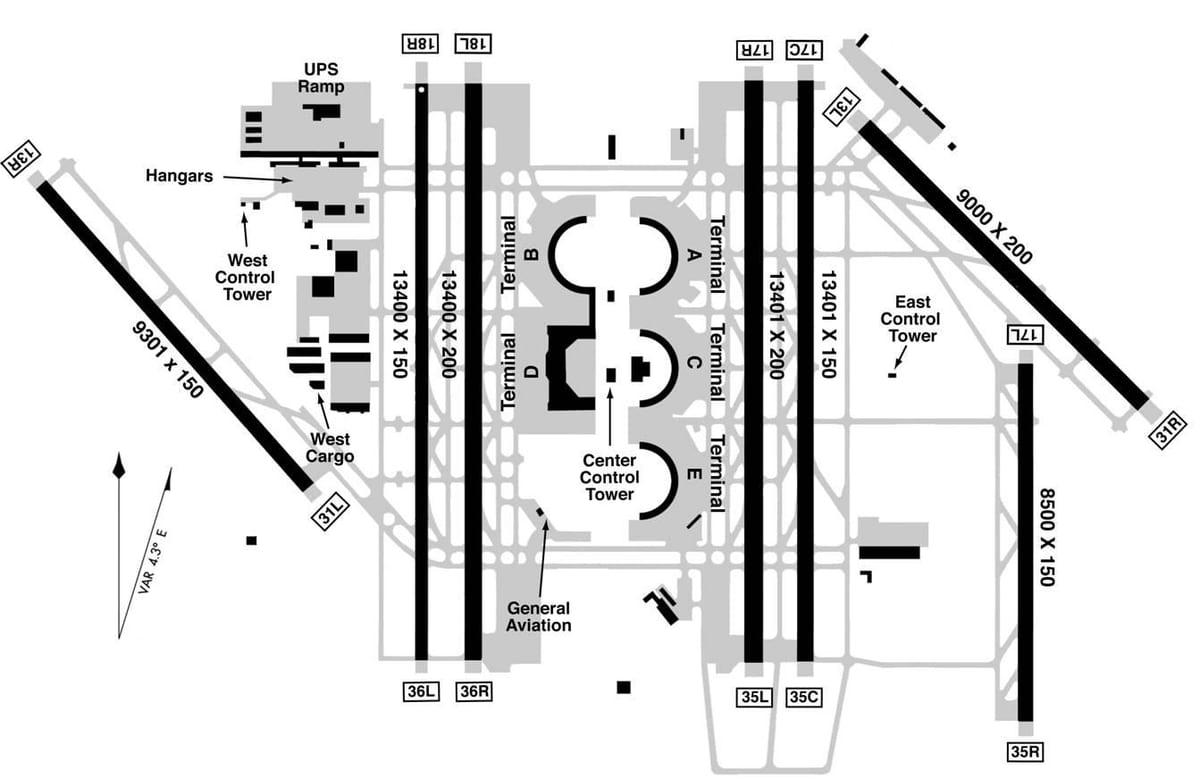 DFW airport terminal b mapu