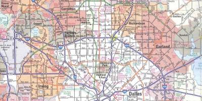Mapu Dallas Texas oblasti