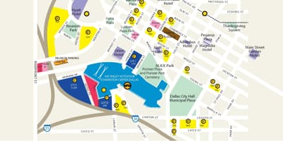 Mapa zdravotníckych meste Dallas mapu