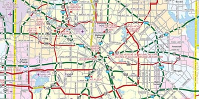 Dallas mapa mesta